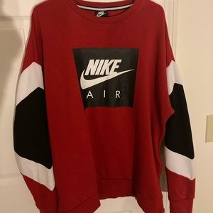 Vintage 90s Nike Fire Red Crewneck (XL)
